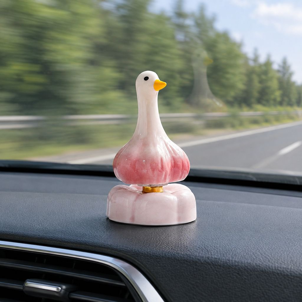 Cute ceramic duck ornament for desktop display