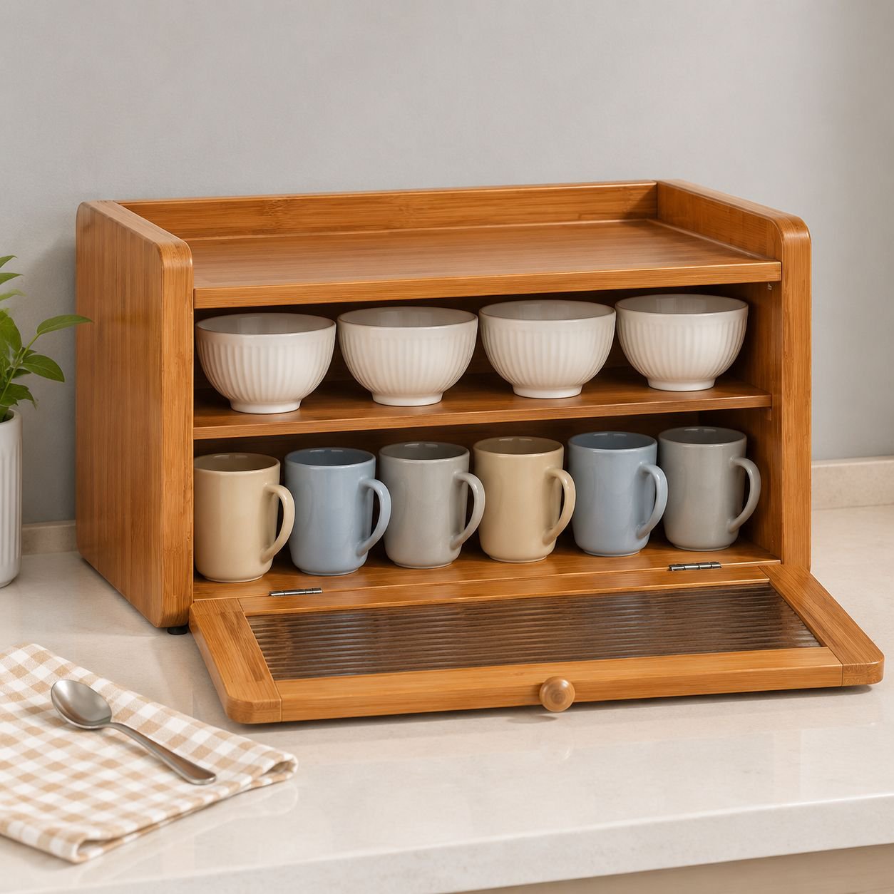 Aesthetic Desktop Tea Cup and Rice Bowl Combo