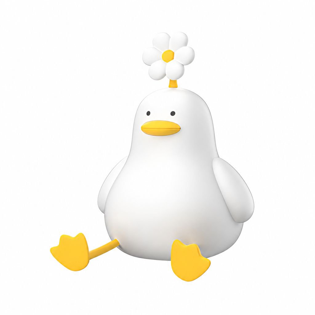 Lampe de chevet canard endormi avec petite veilleuse à induction, cadeau pour enfant