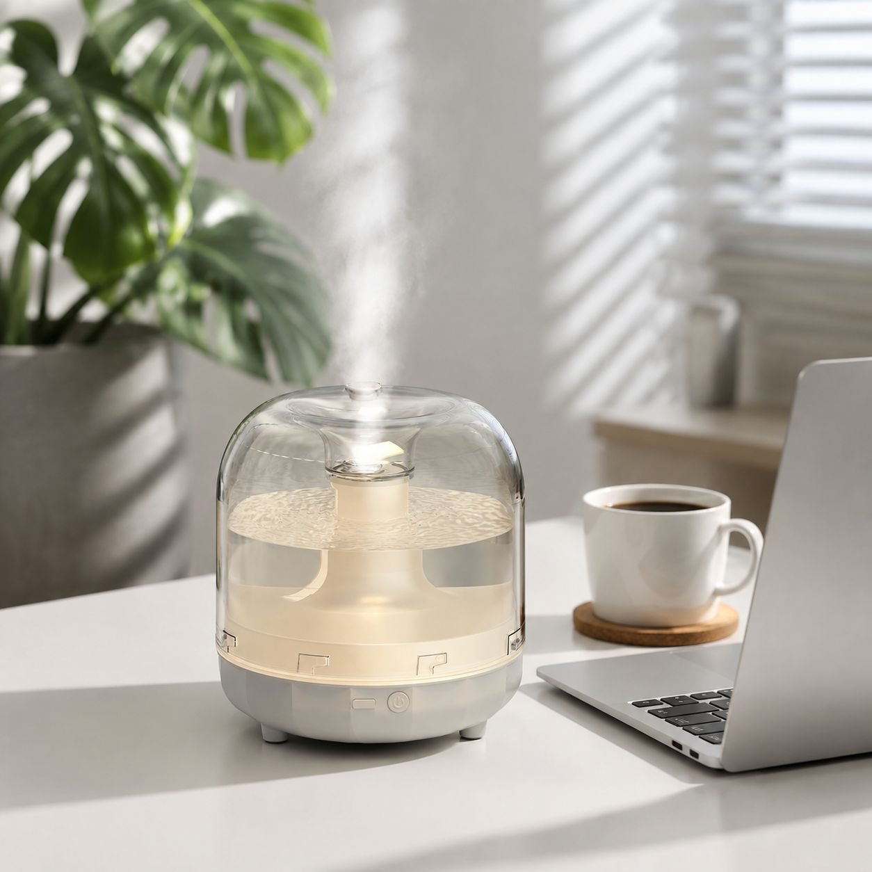Humidificador silencioso de alta capacidad para cuartos pequeños