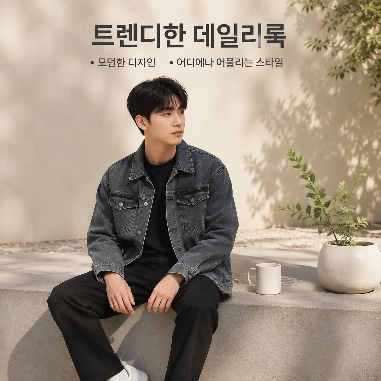 남성용 작업복 데님 재킷