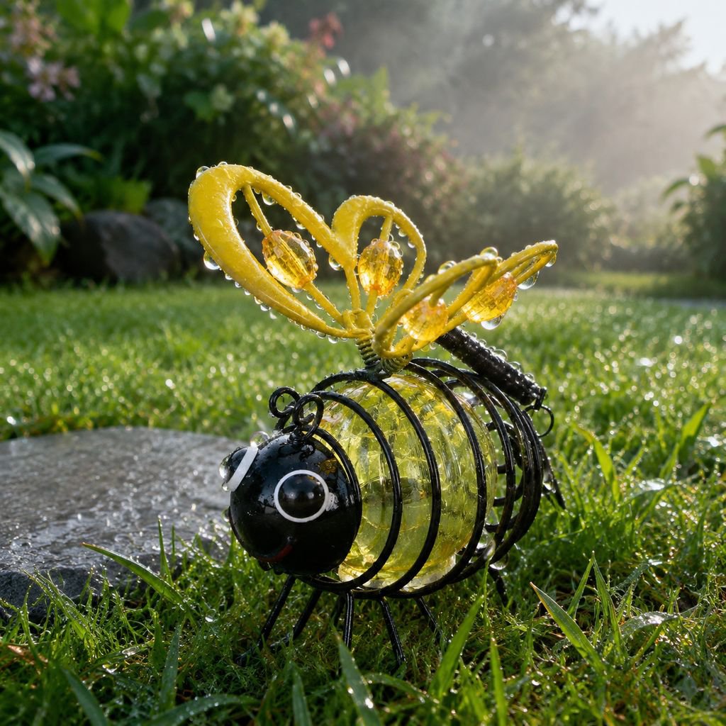 Installation facile de la lampe abeille solaire d'extérieur