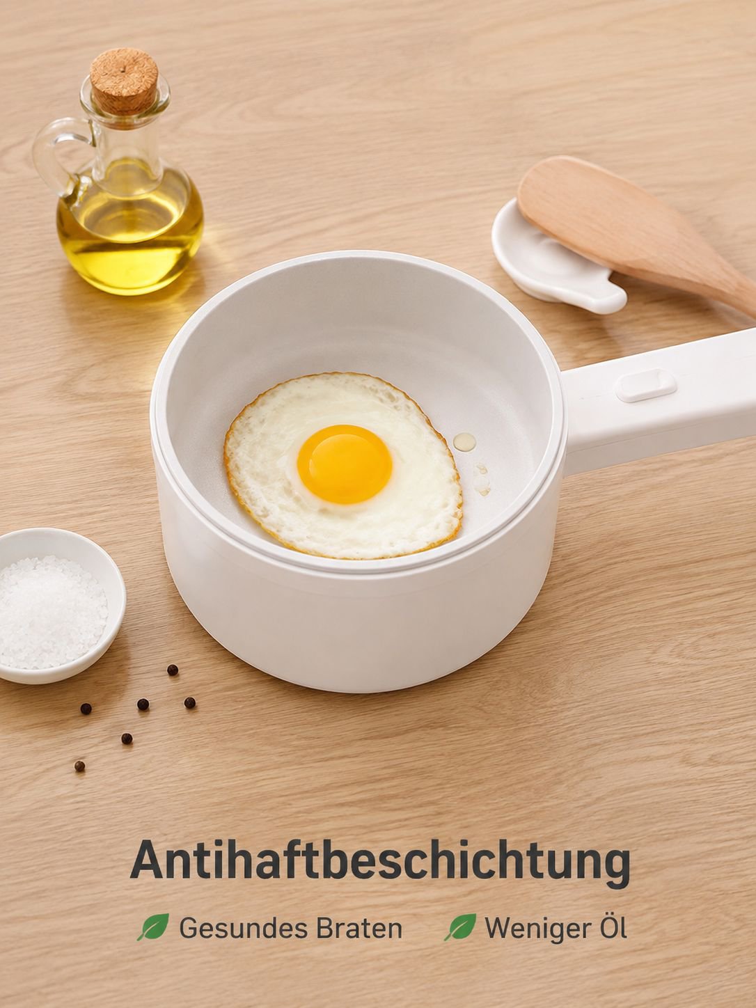 Multifunktionaler elektrischer Reiskocher mit Keramikbeschichtung, antihaft, zum Dämpfen und Kochen