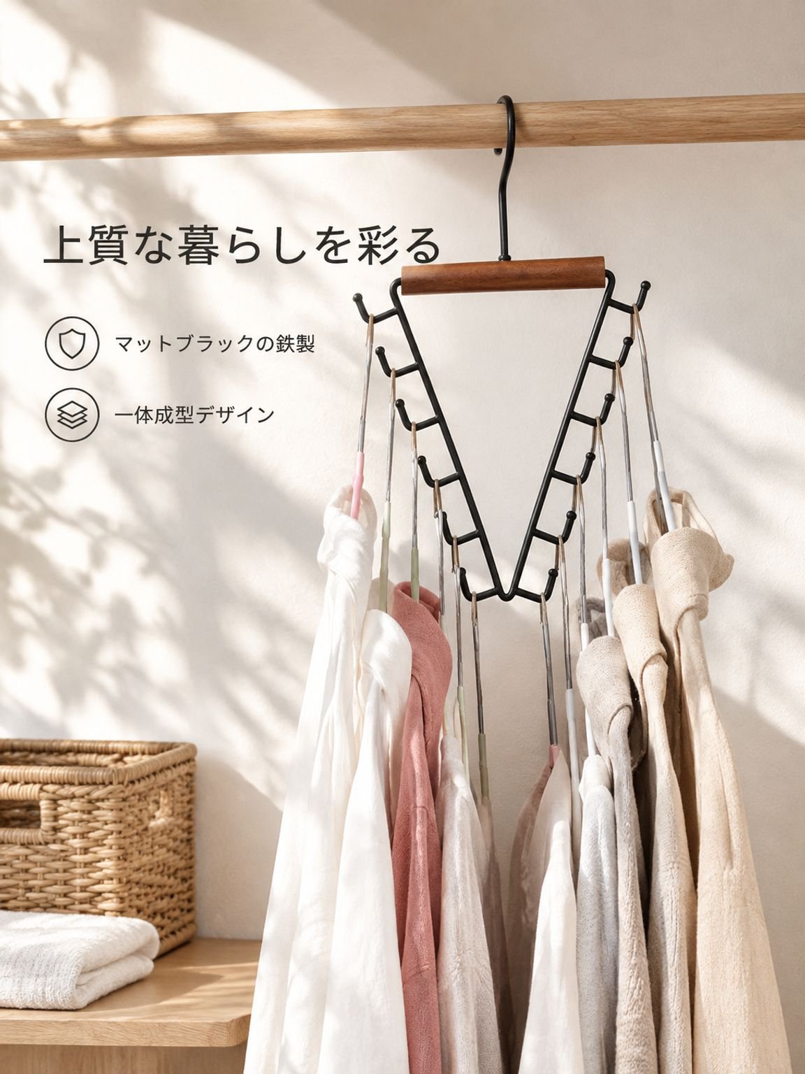 多機能フック収納ラック – コンパクトで便利な収納アイテム