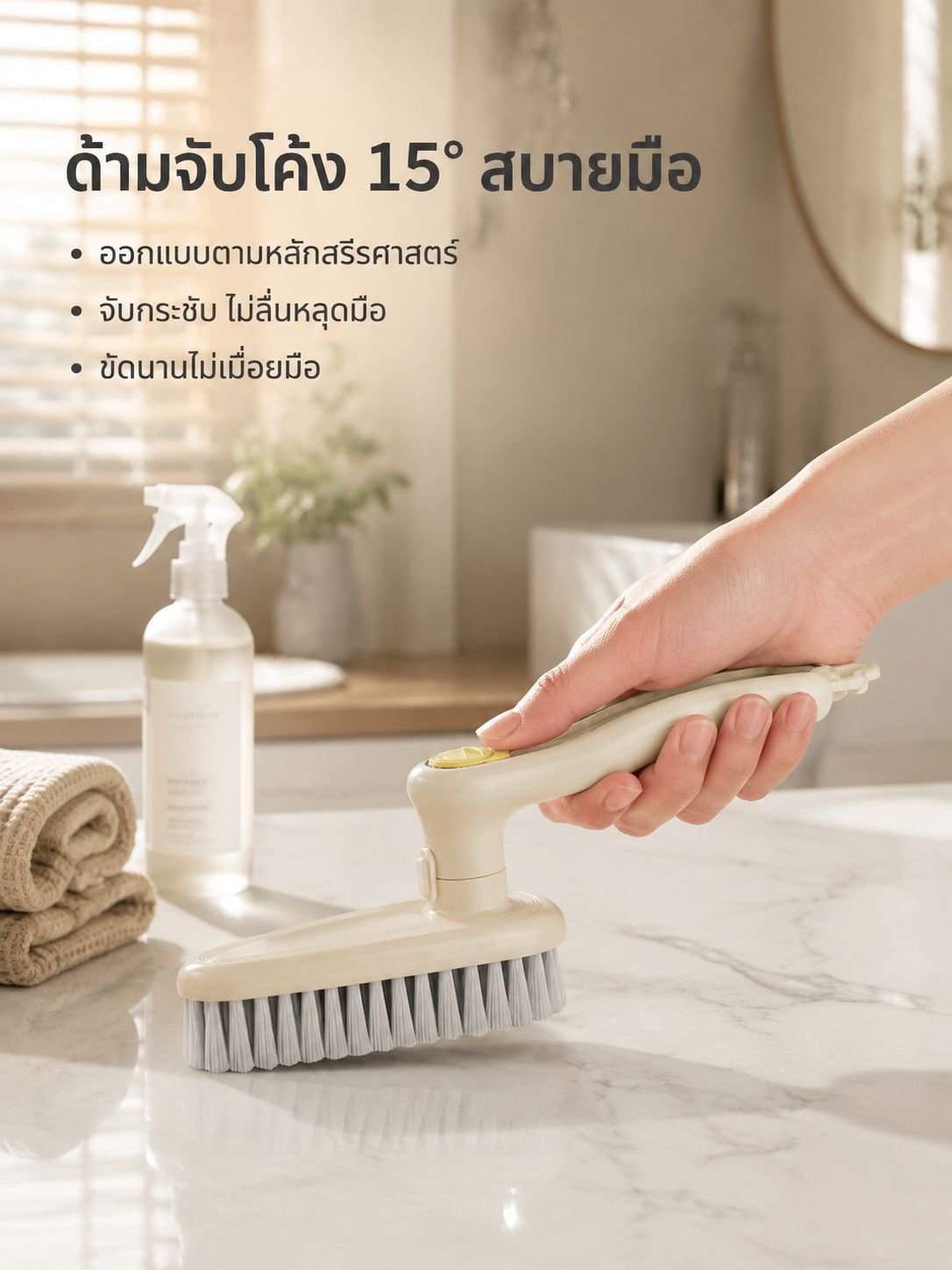 แปรงขัดรองเท้าแบบหมุนได้