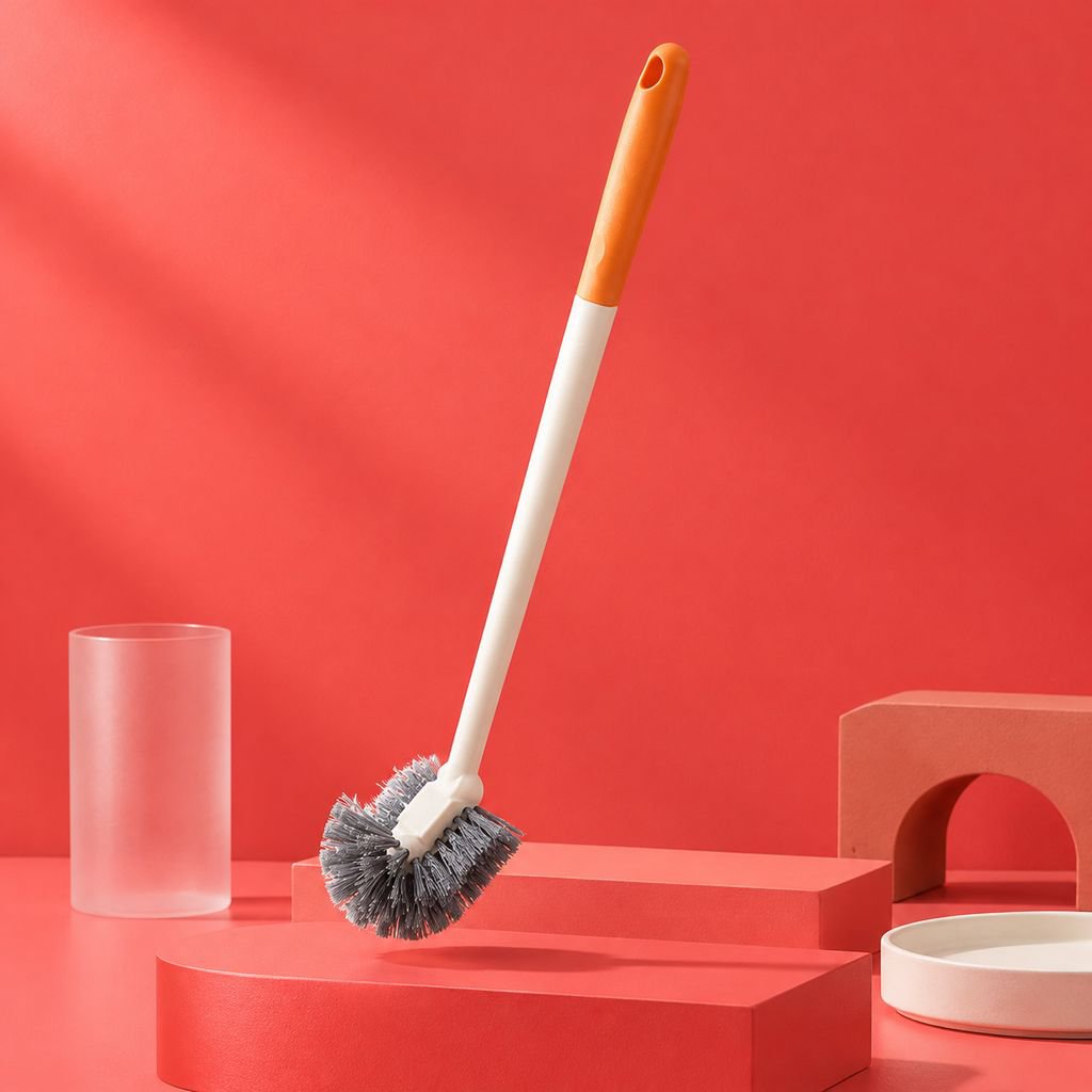 Cepillo de baño de mango extendido con cerdas suaves para una limpieza completa