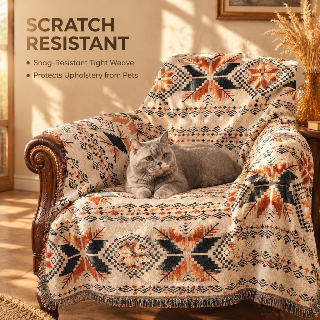 Vintage American Country Sofa Throw Blanket One-Piece Chair Cover Mat