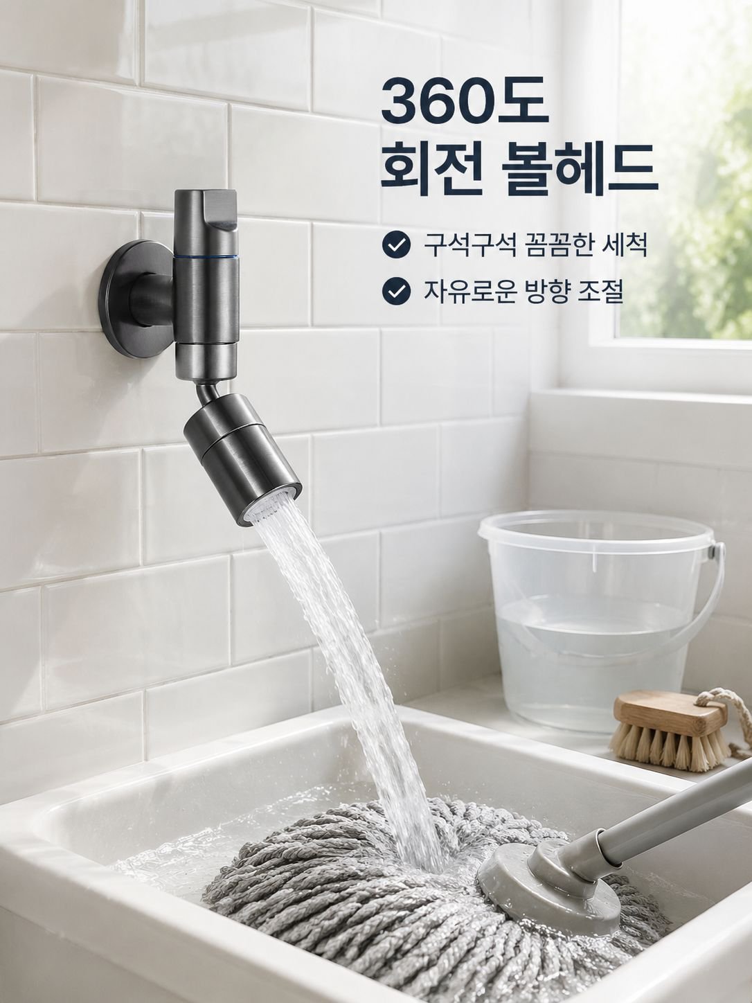 걸레 세척대 수도꼭지