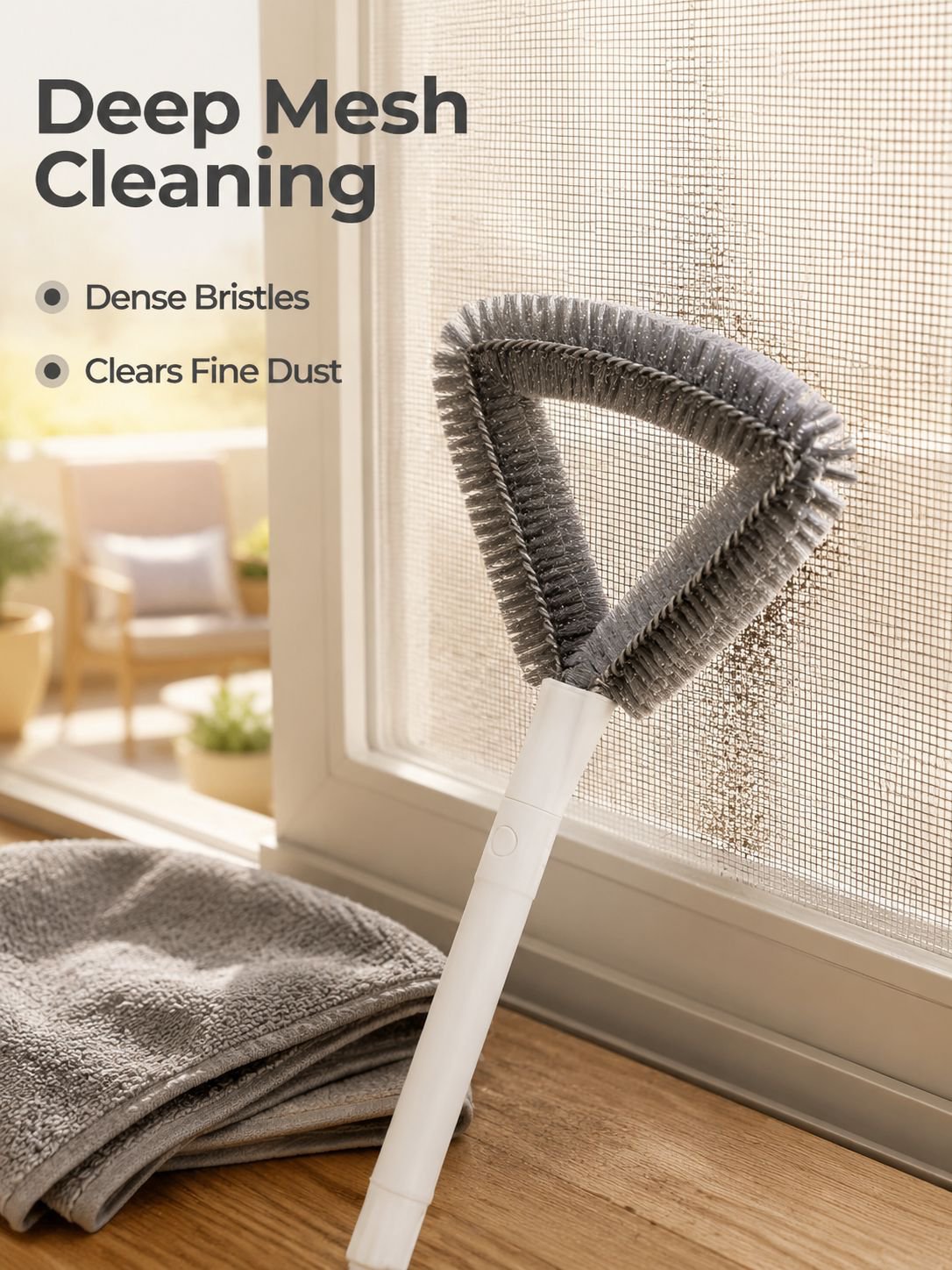 Removable-Free Window Screen Cleaning Brush