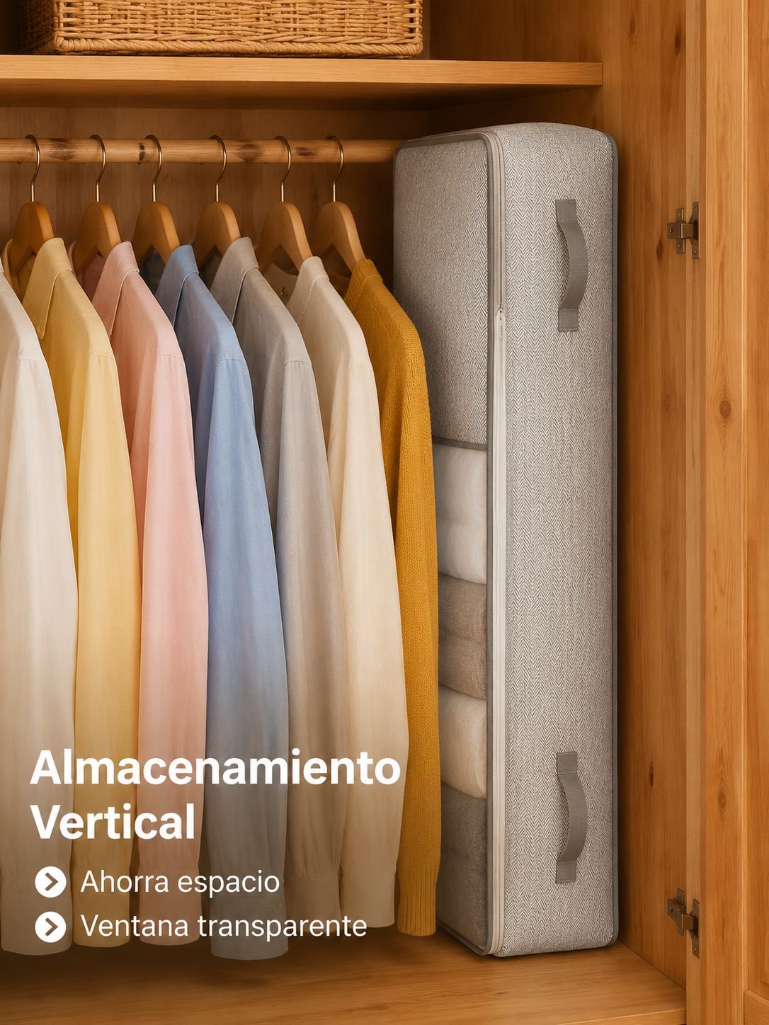 Caja organizadora de edredones Hazel de Hansem para huecos, paquete de 2