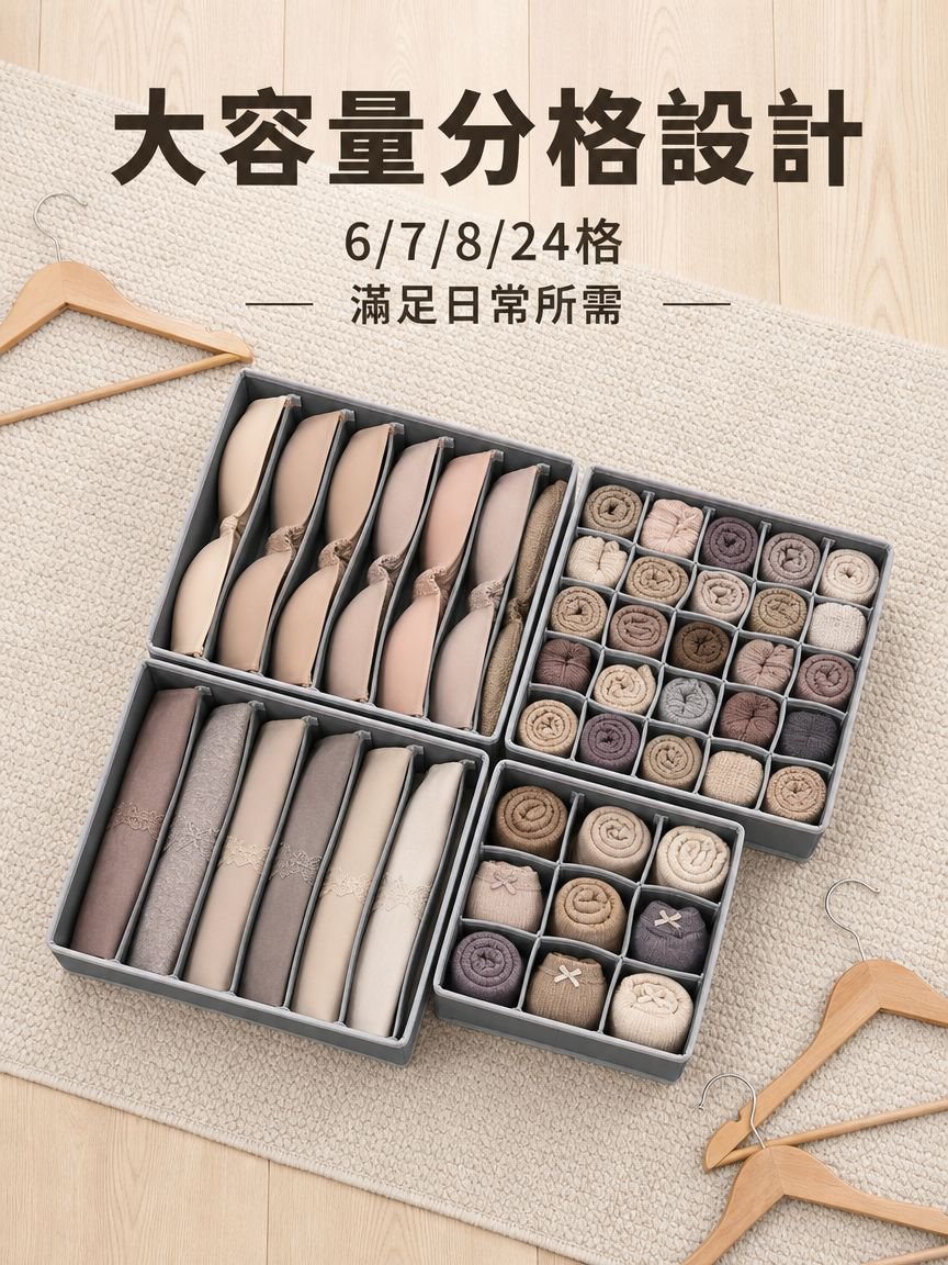 衣櫃收納抽屜內衣收納盒