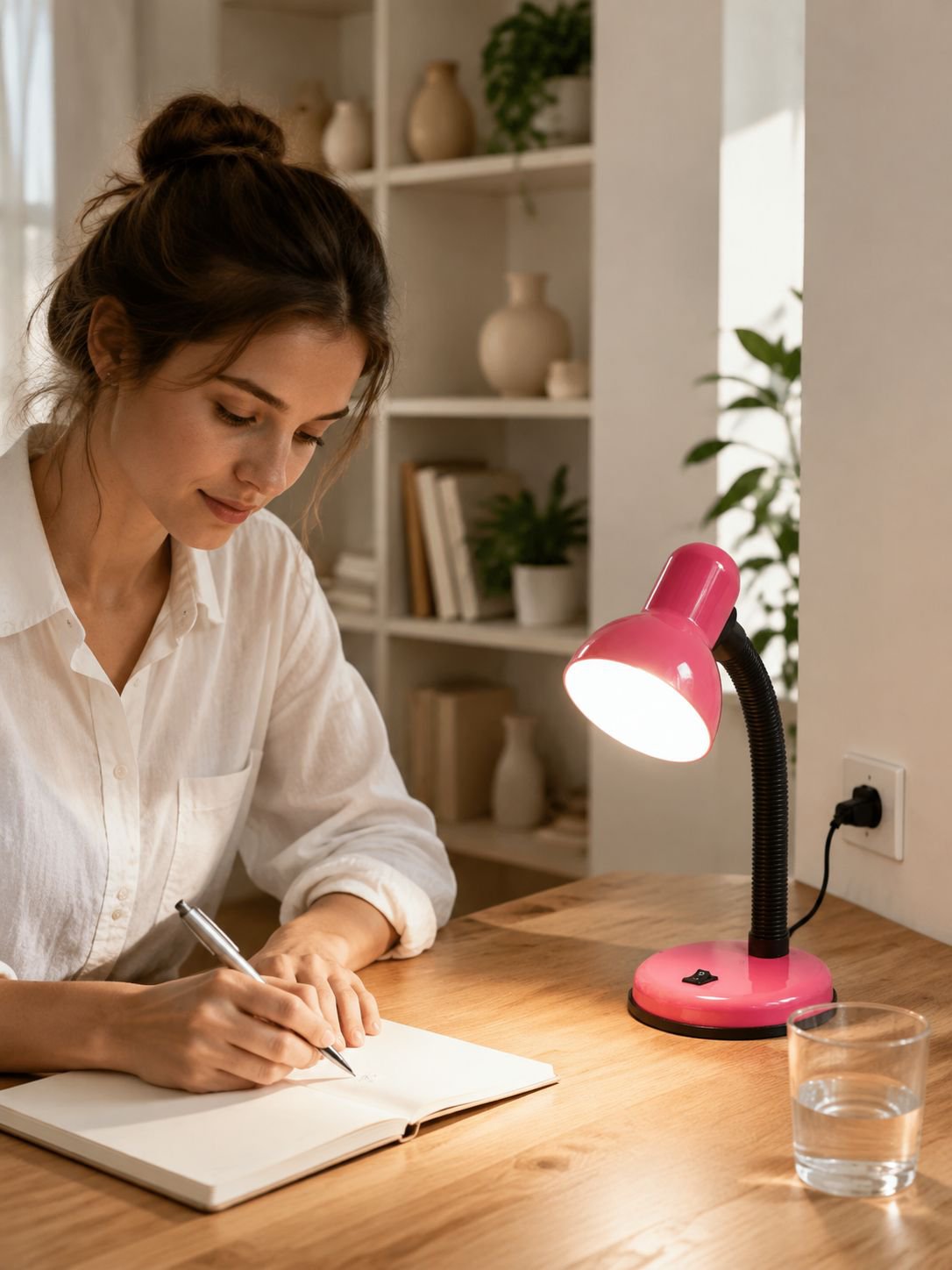 Lampe de bureau LED à ampoule remplaçable