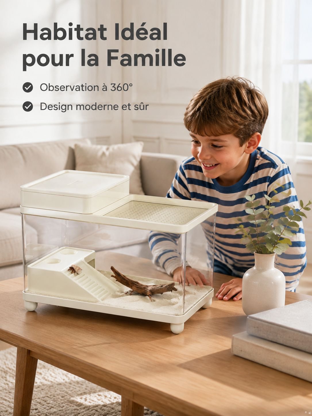 Boîte d'élevage pour bernard-l'hermite