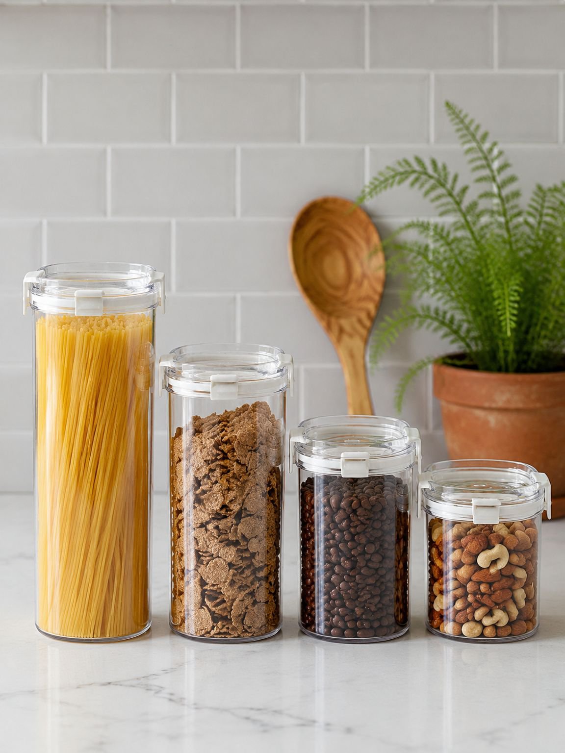 Sleek storage box for coffee beans and tea leaves