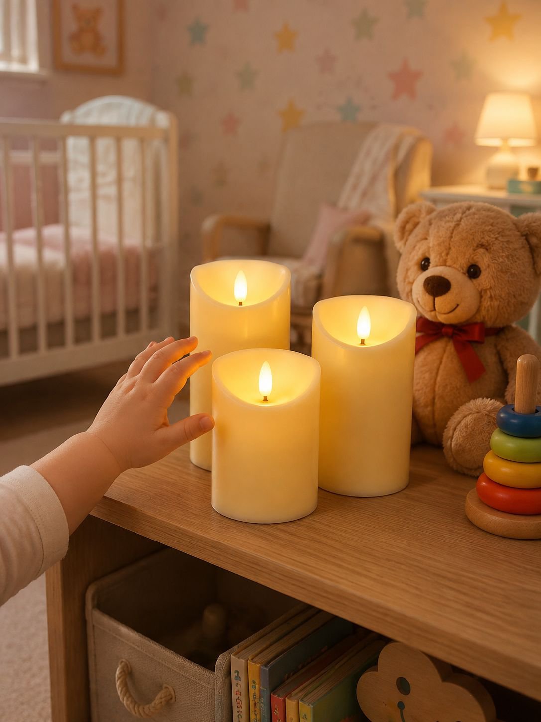 3er Set Elektrische Kerzen mit Fernbedienung – Dekoration für Geburtstag und Hochzeit