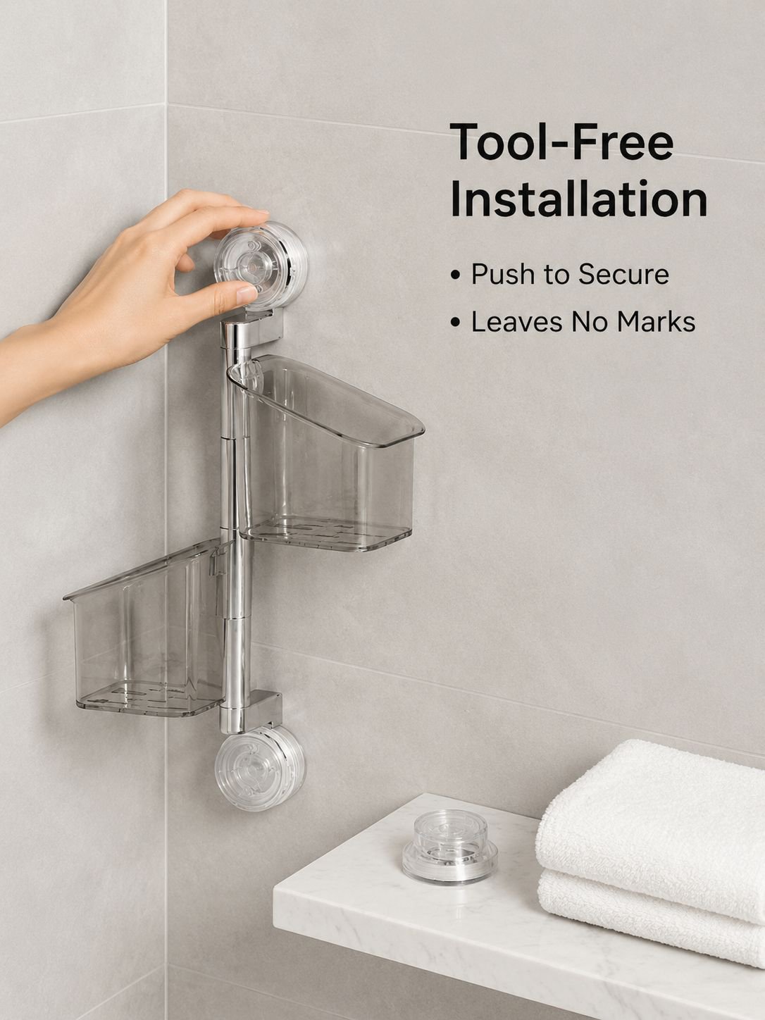 Suction Cup Rotating Storage Basket
