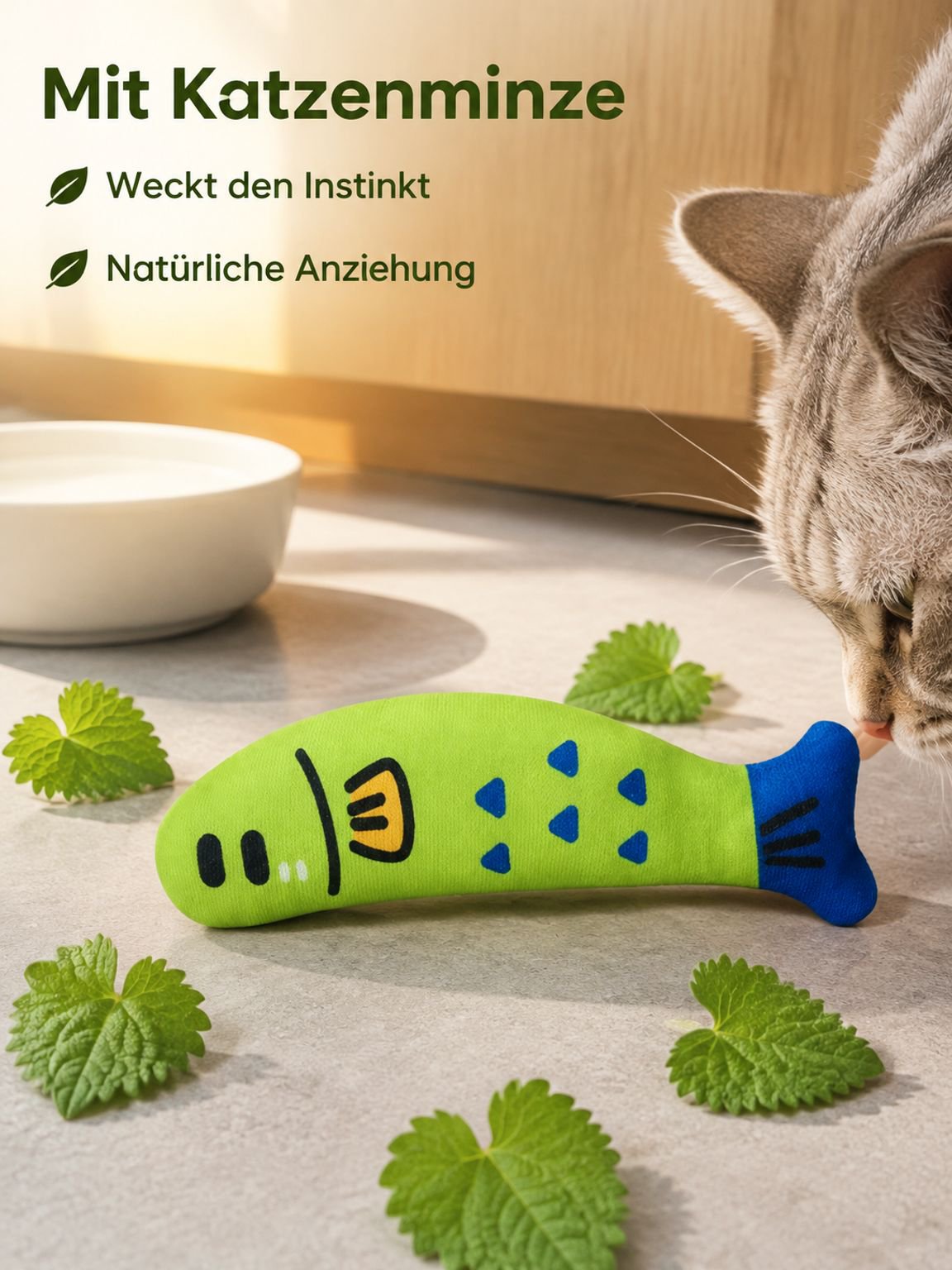 Katzenminze-Fischspielzeug aus Sisal