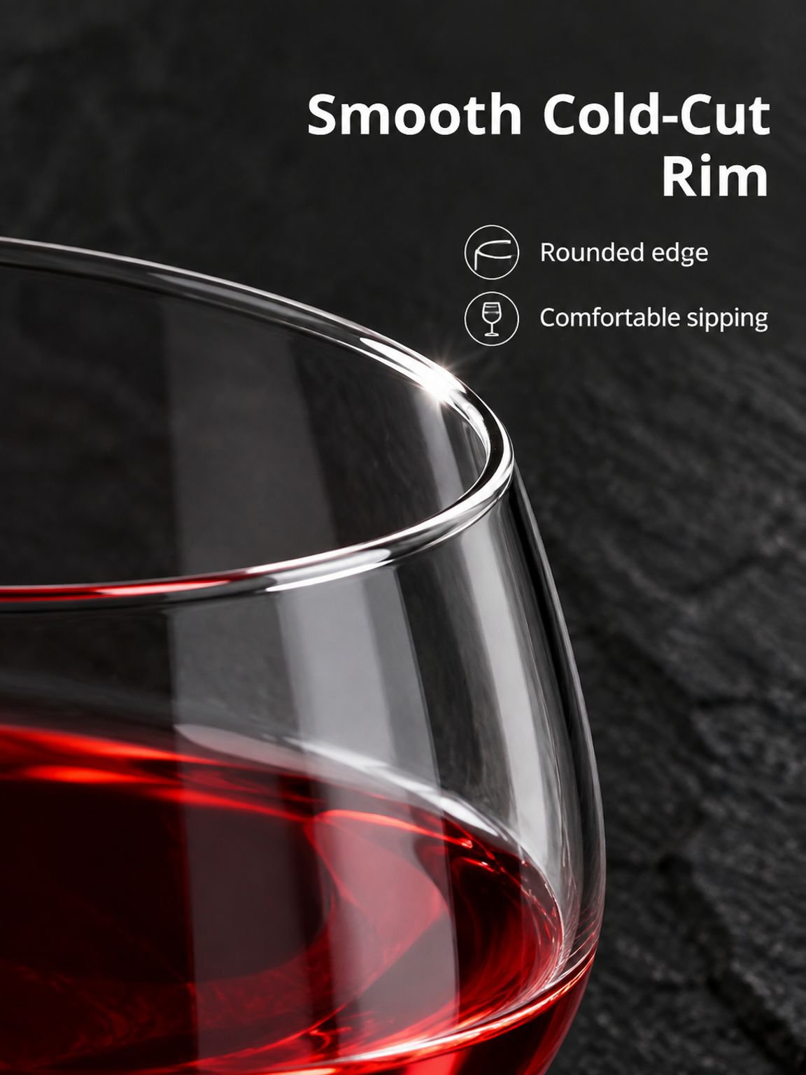 Red wine glass and decanter home glassware set