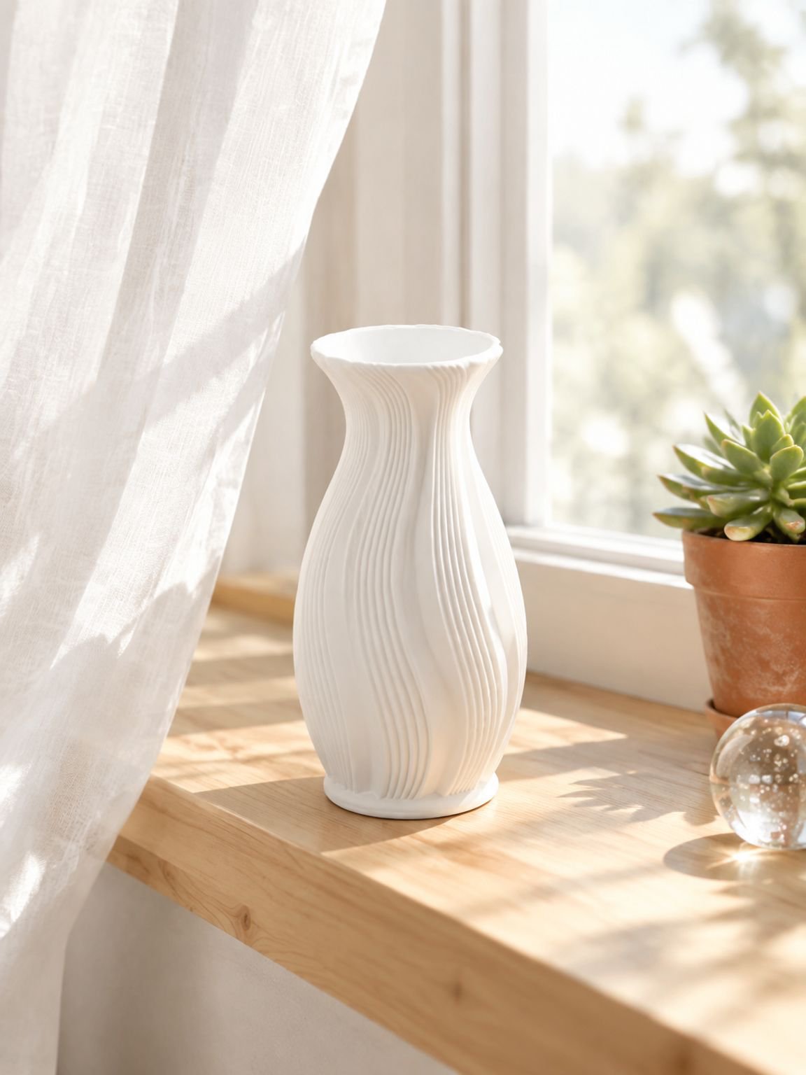 Decorative vase accent for a console table or mantel