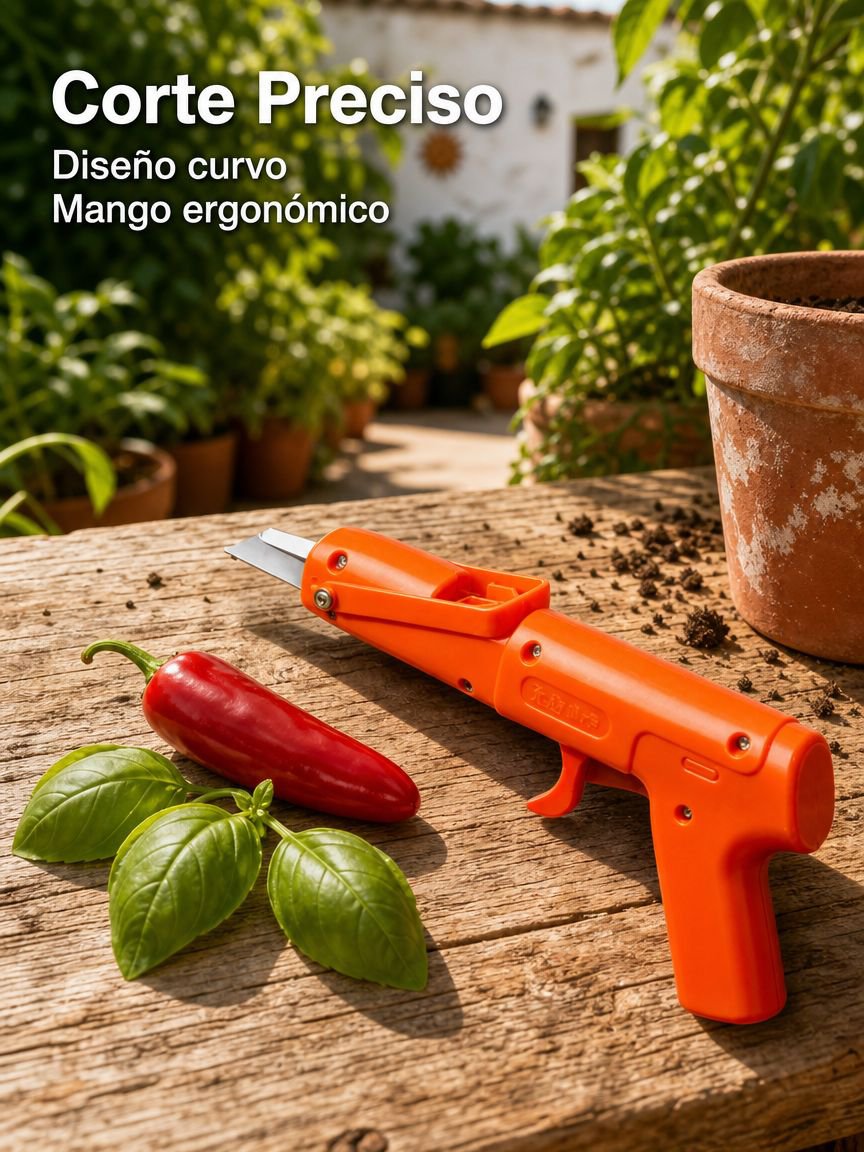 Tijeras de poda y recolección de alta eficiencia para jardinería, aptas para pimientos