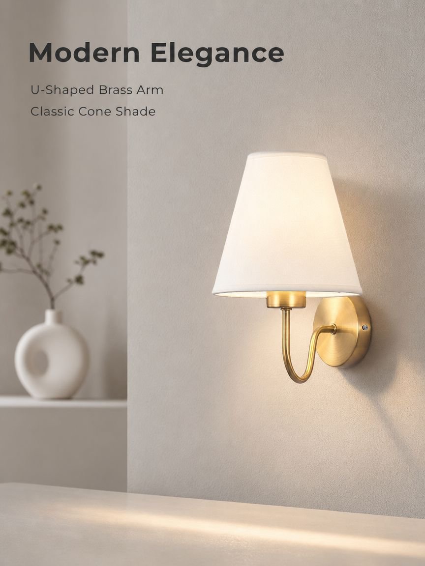 Bedroom bedside wall lamp, cloth cover, indoor corridor, aisle