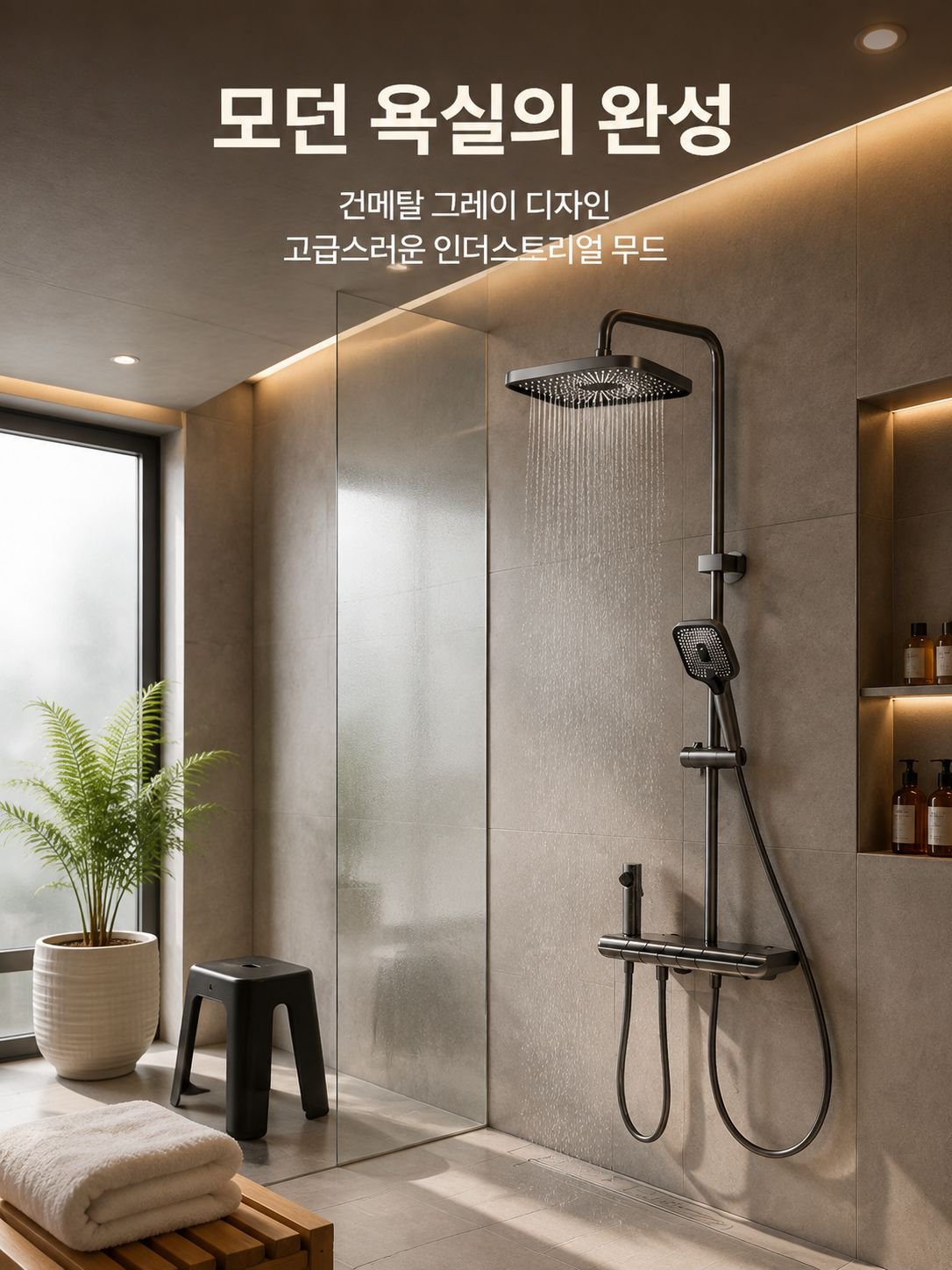 온도 조절 샤워기 세트