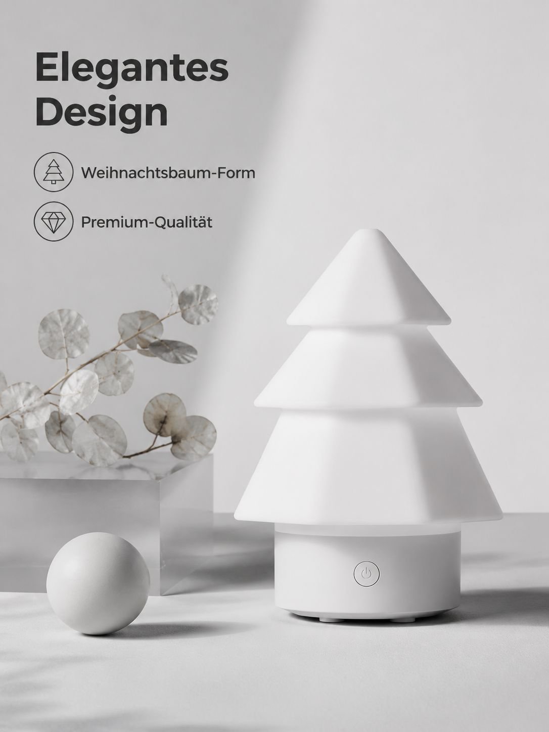 Aroma Diffusor in Weihnachtsbaumform mit automatischer Abschaltung, USB-betriebene Nachtlampe