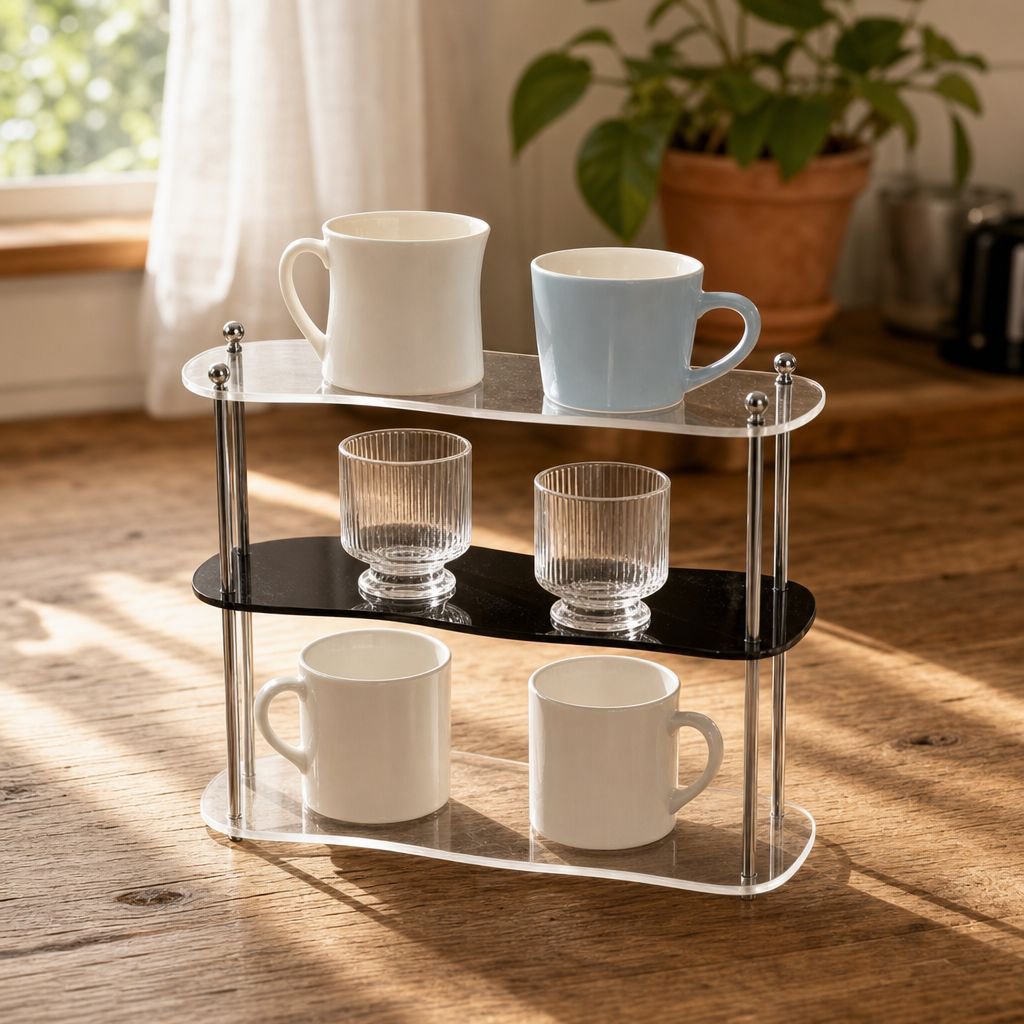 High-Value Detachable Water Cup Storage Rack, Acrylic Perfume & Figure Display Stand