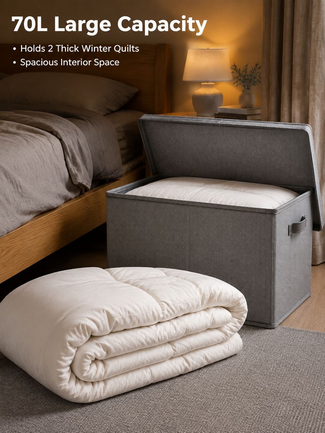 Large Foldable Fabric Storage Box for Wardrobes