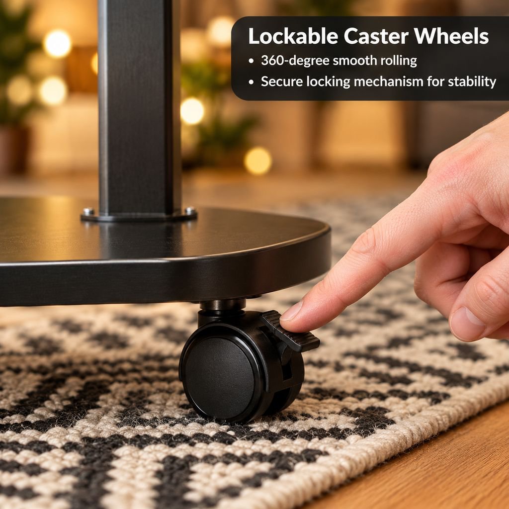 Adjustable Height Sofa Side Table