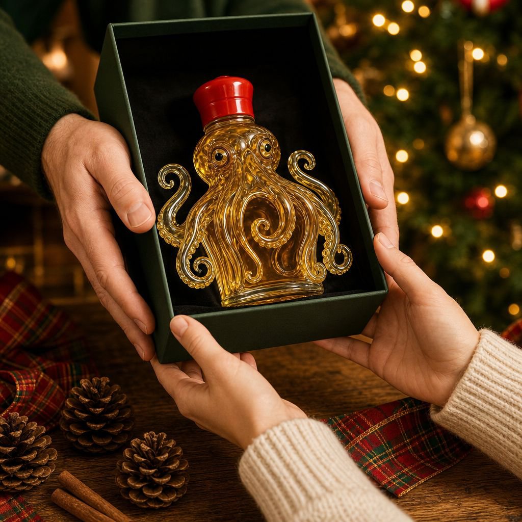 Handcrafted octopus whiskey decanter for collectors