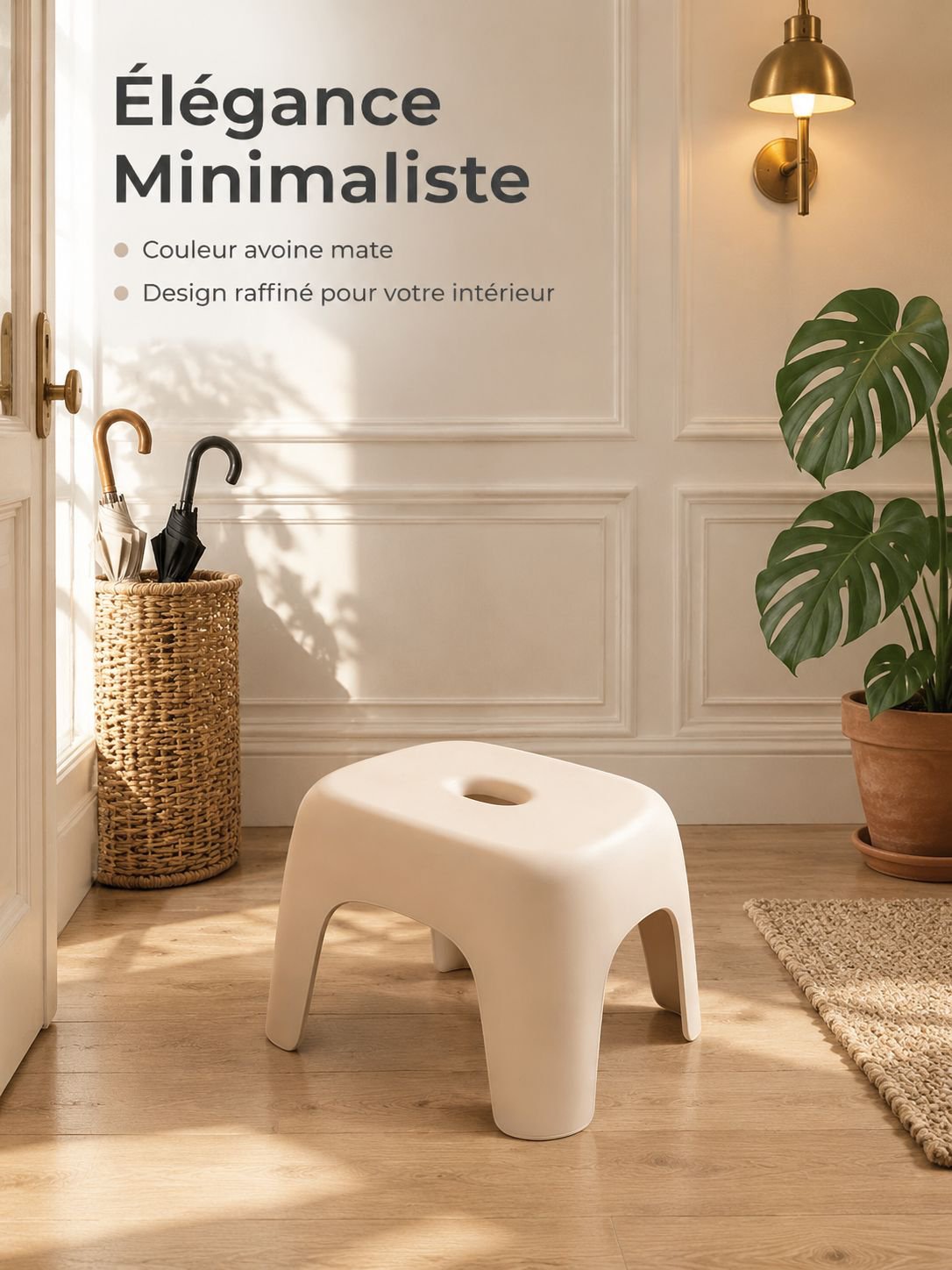 Tabouret bas antidérapant multifonction en plastique