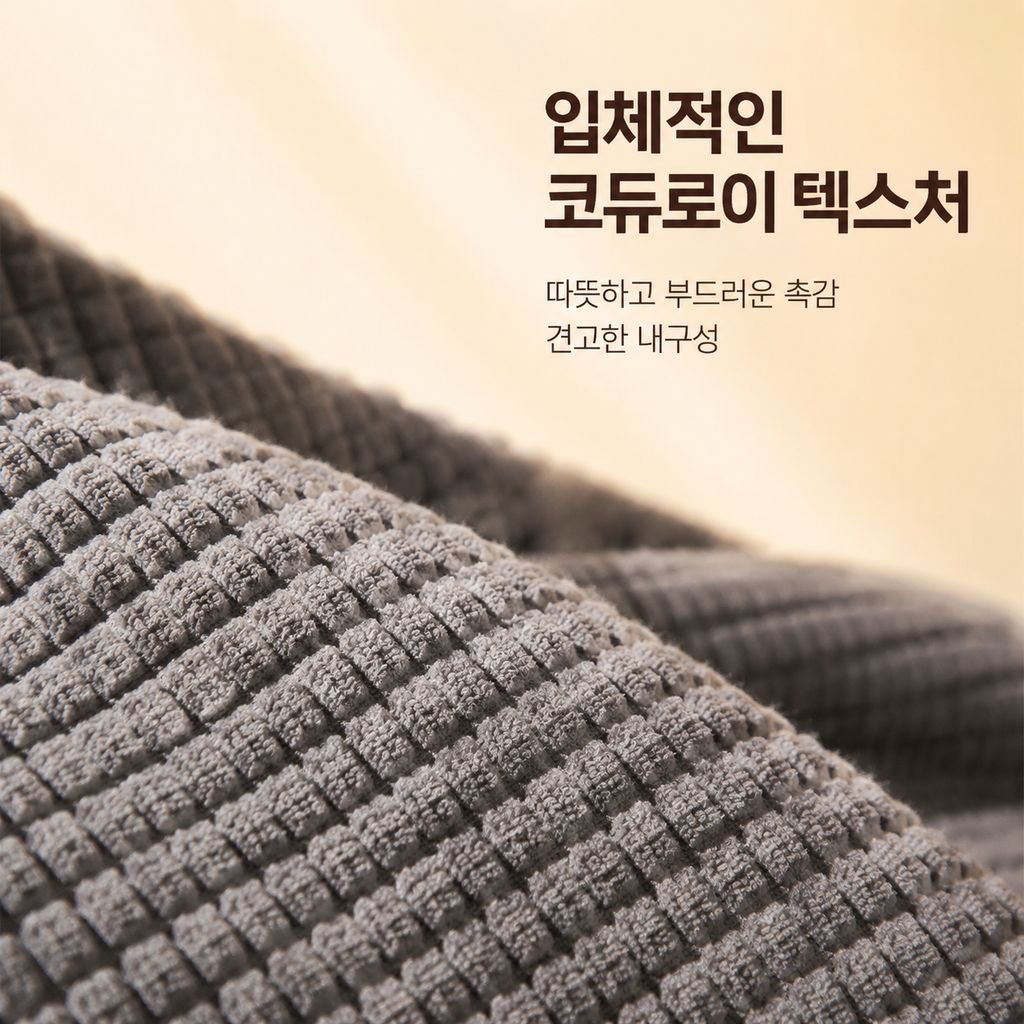 사각형 코듀로이 쿠션
