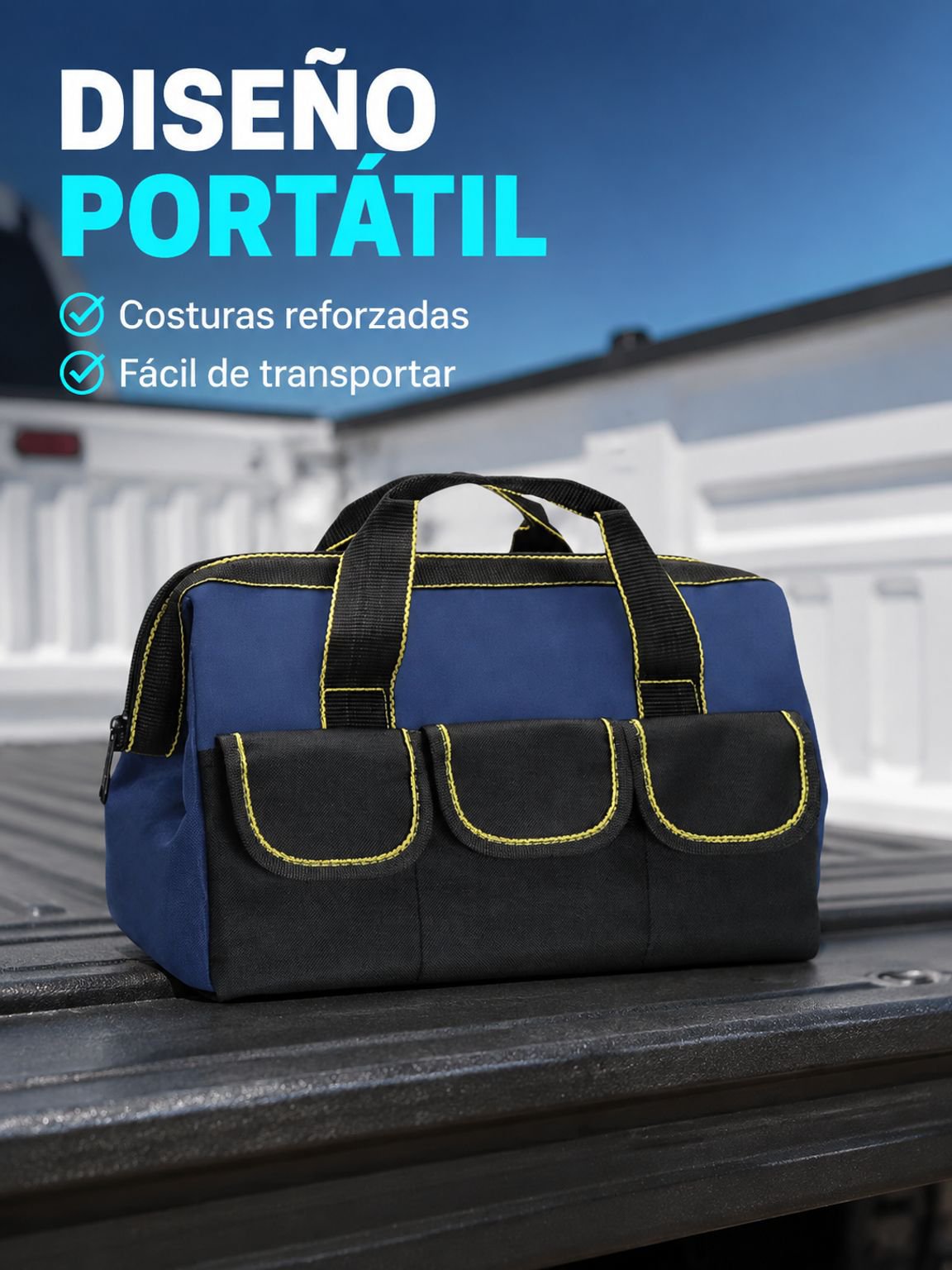 Bolsa de herramientas profesional portátil, tela Oxford reforzada, caja organizadora de hardware