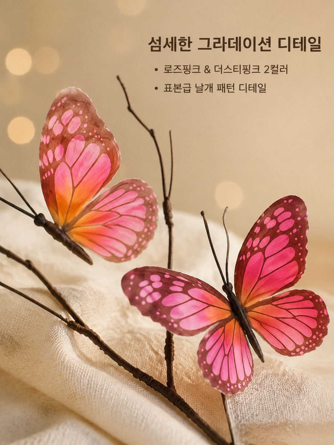 집 장식용 인조 나비 가지
