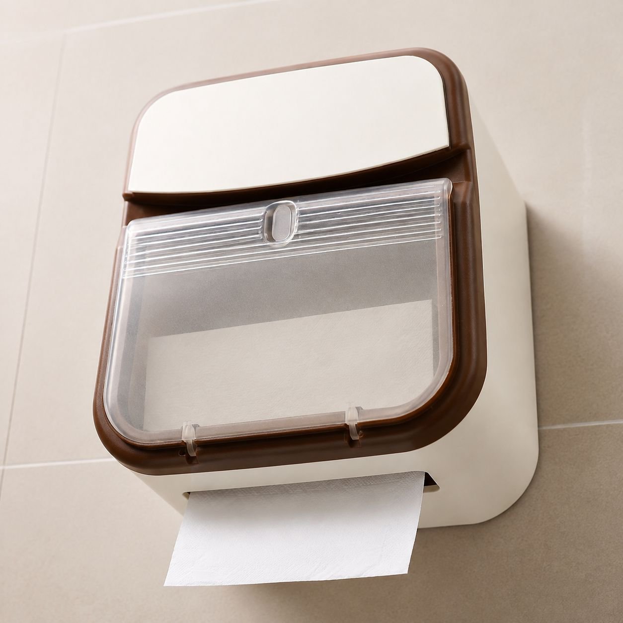 Home tissue holder keeping toilet paper dry