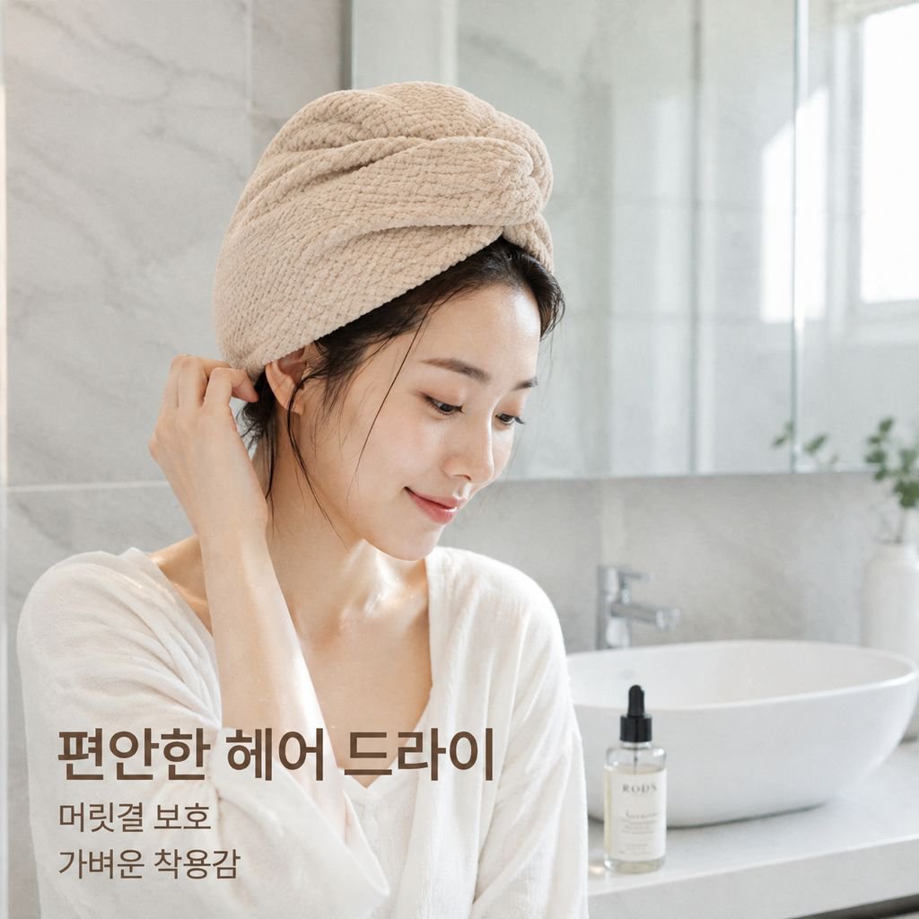 코랄 플리스 파인애플 격자 타월