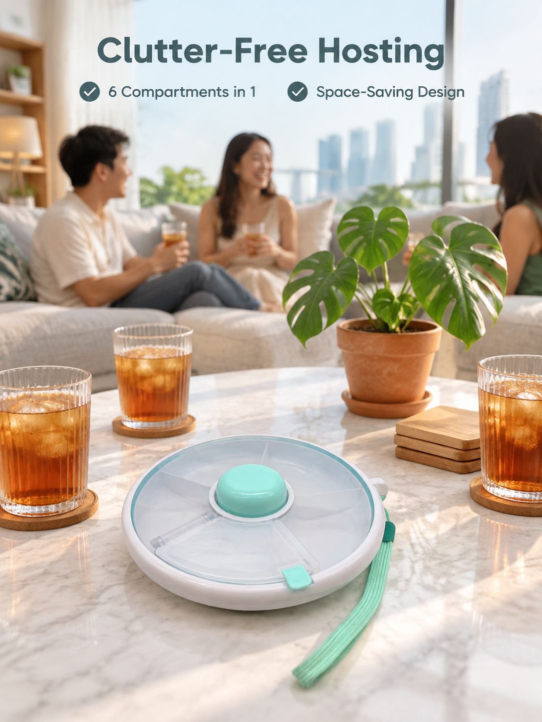 Rotating Snack Container with Lid