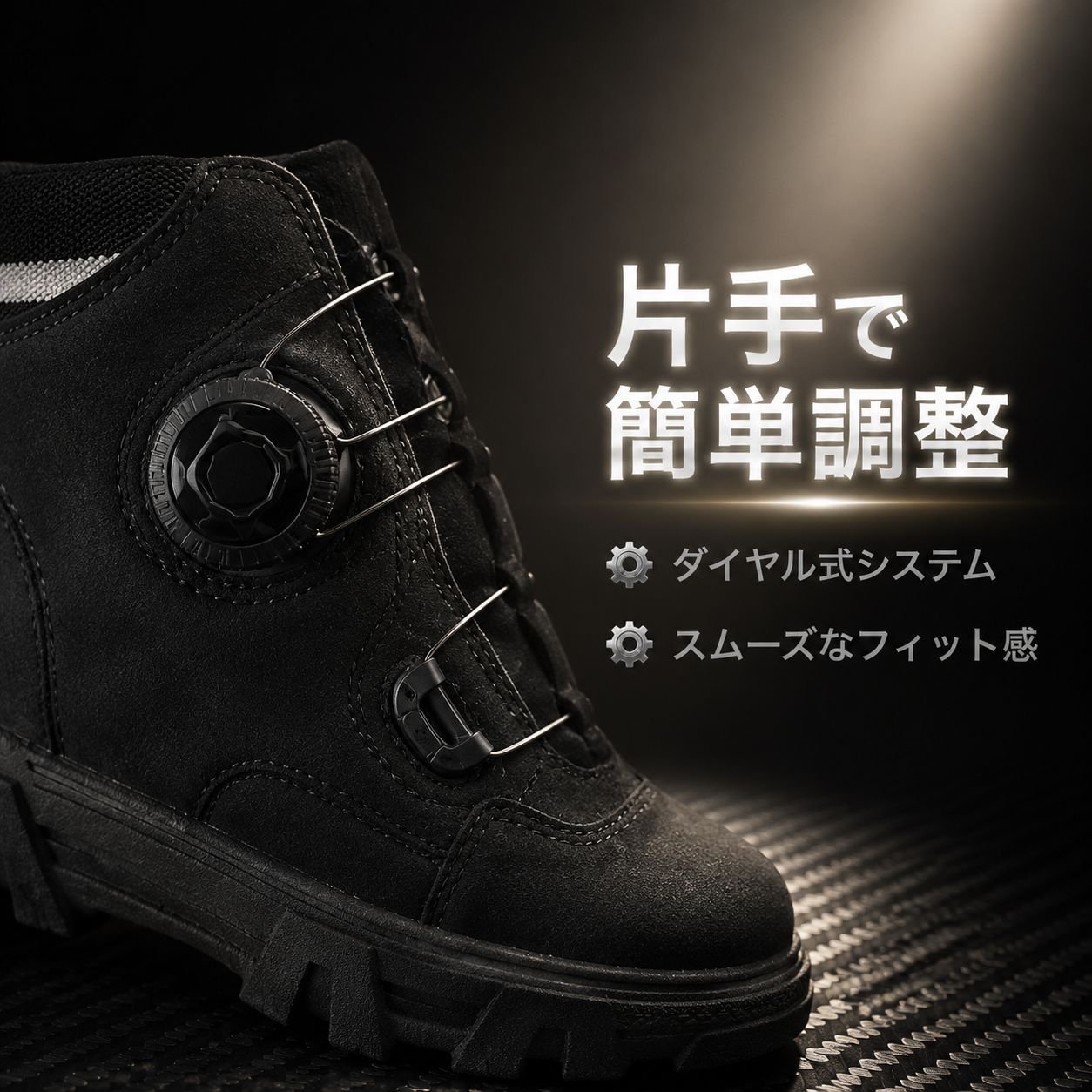 オートバイ用多機能ライディングシューズ 通気性・滑り止め付き
