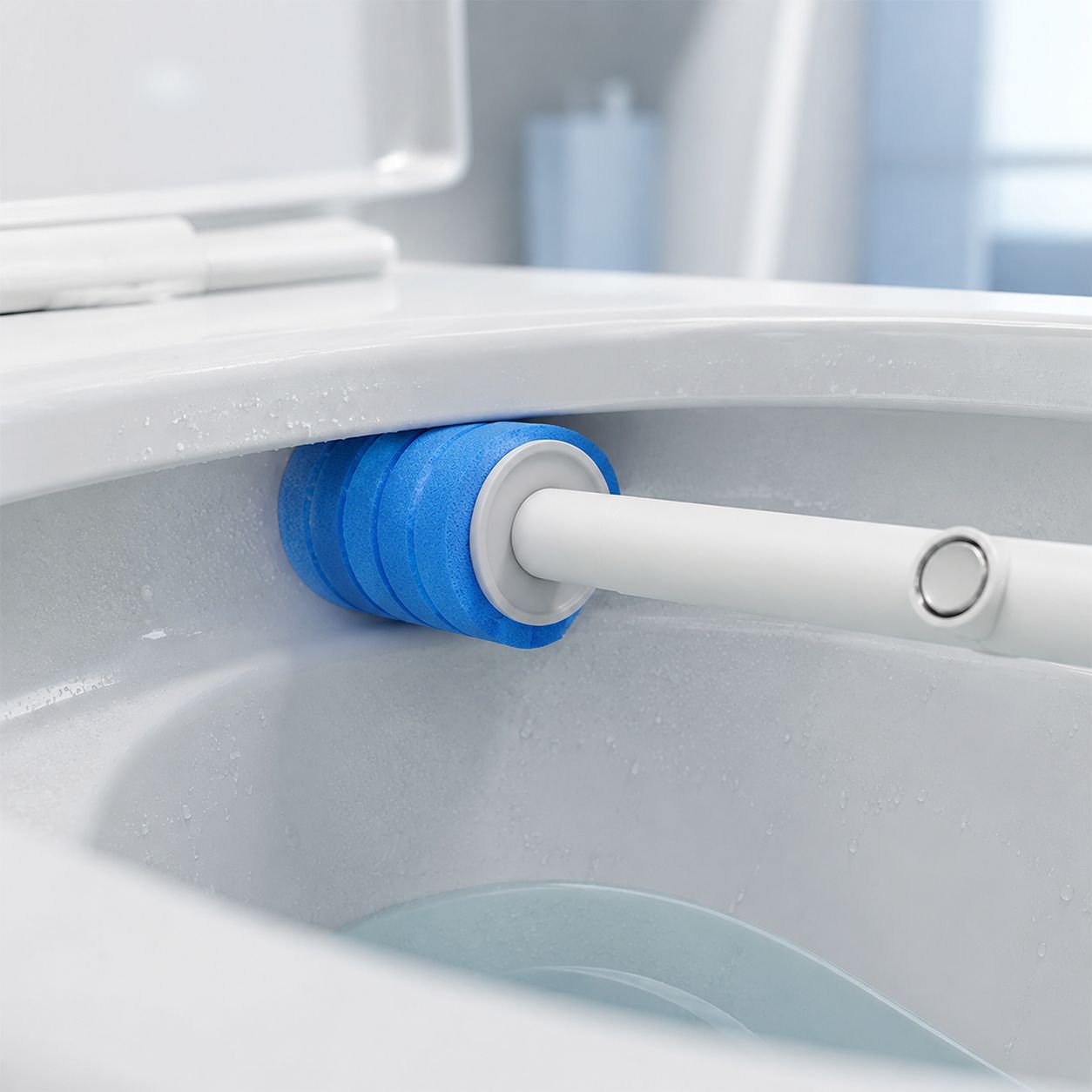 壁を傷つけずに設置できるトイレブラシ