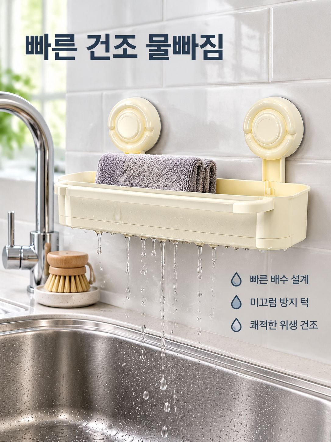 다기능 흡착식 행주 건조대