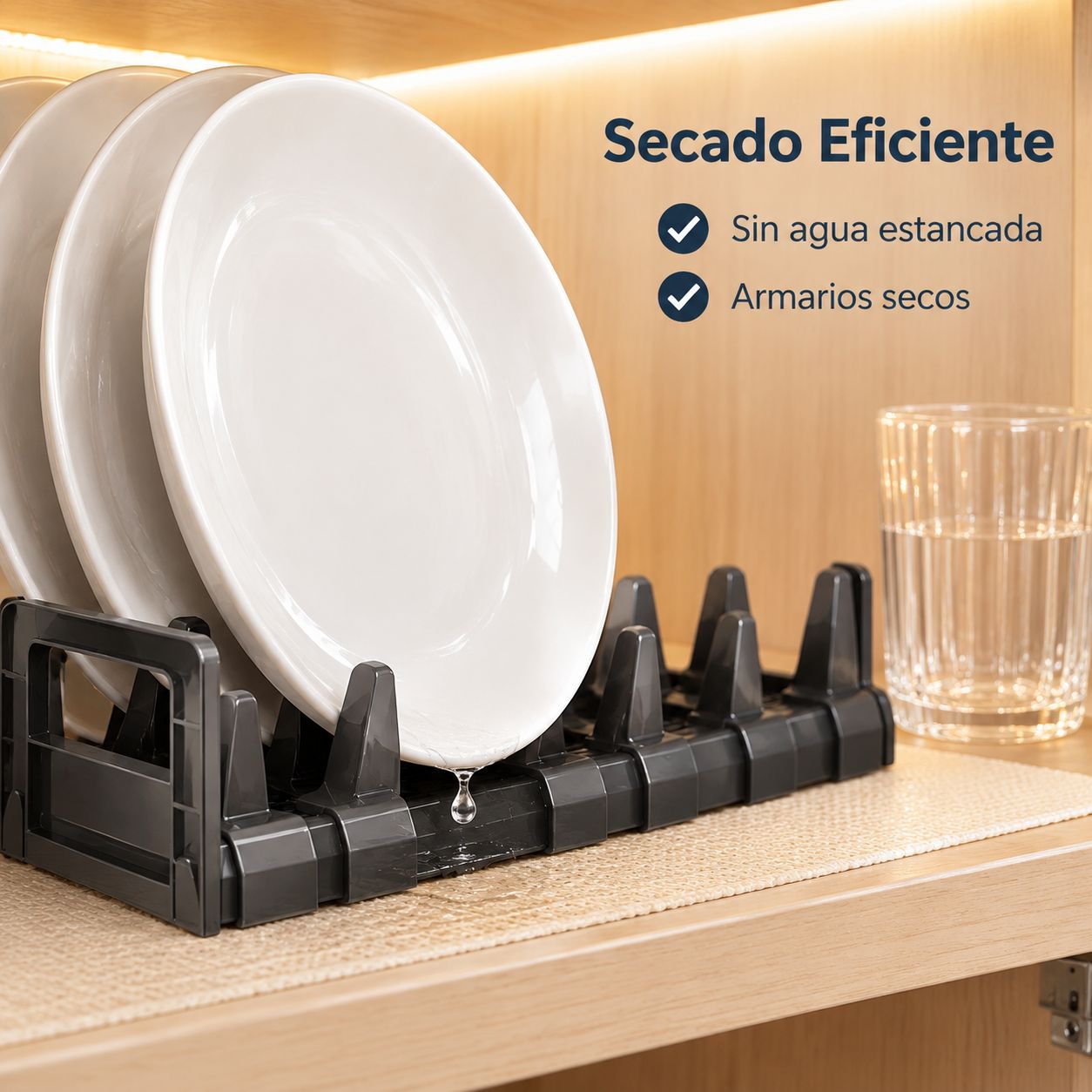 Organizador y Escurridor de Platos y Cubiertos para Gabinete