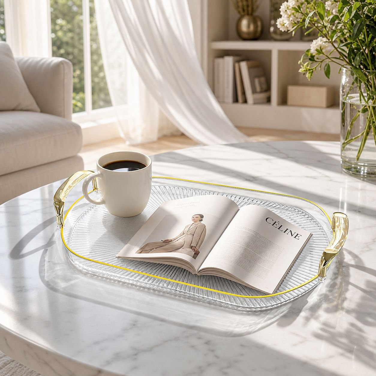 Double Handle Round Tray
