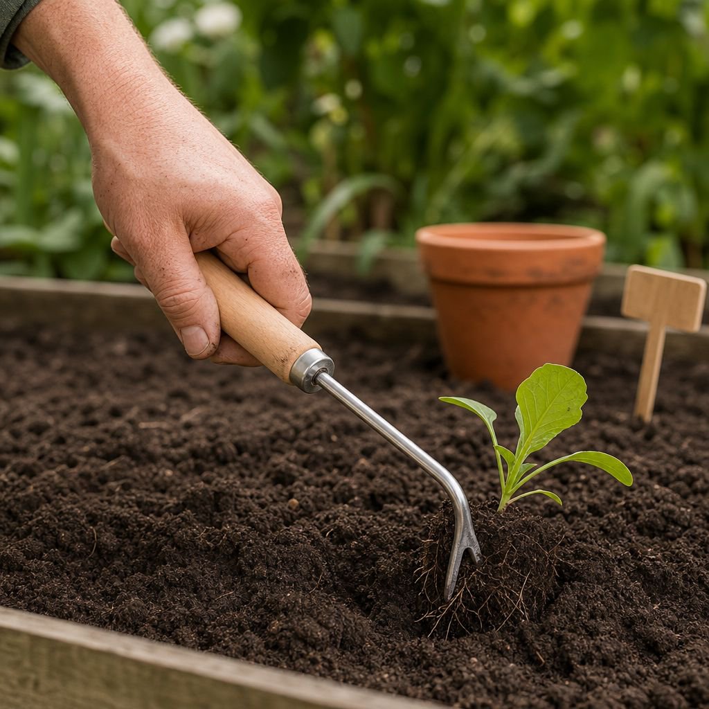 Wooden Handle Stainless Steel Gardening Weeding Tool Set