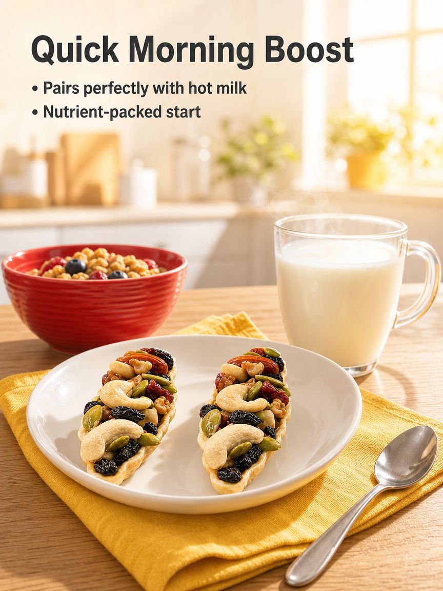 Premium mixed nut tart with herbal infusion