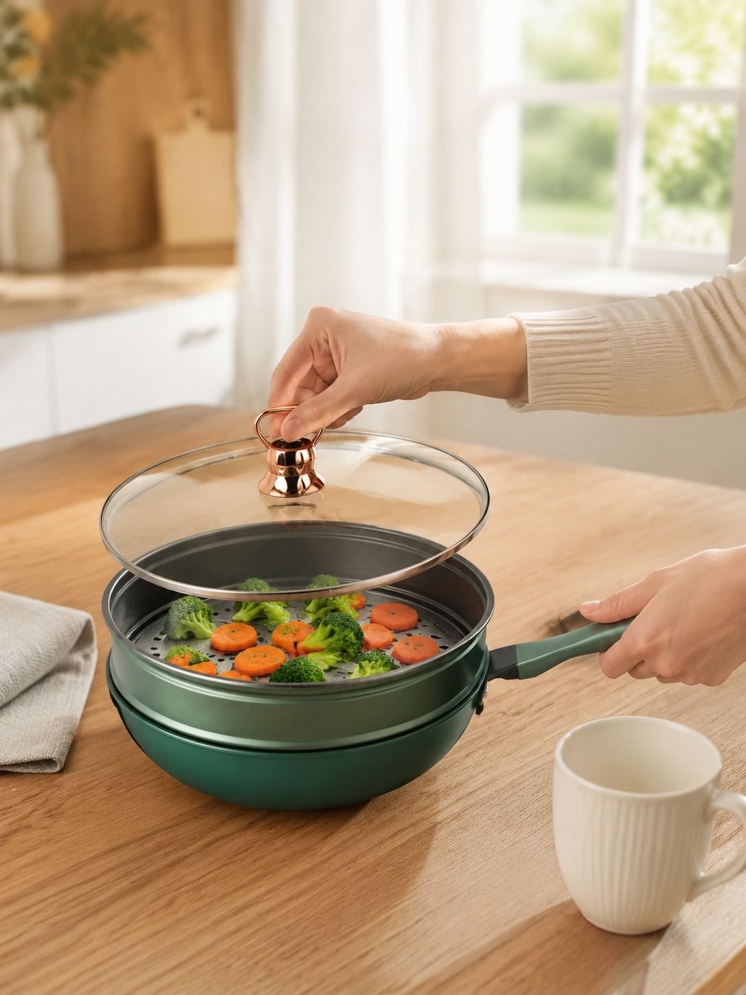 Easy-to-clean Maifan stone frying pan for families