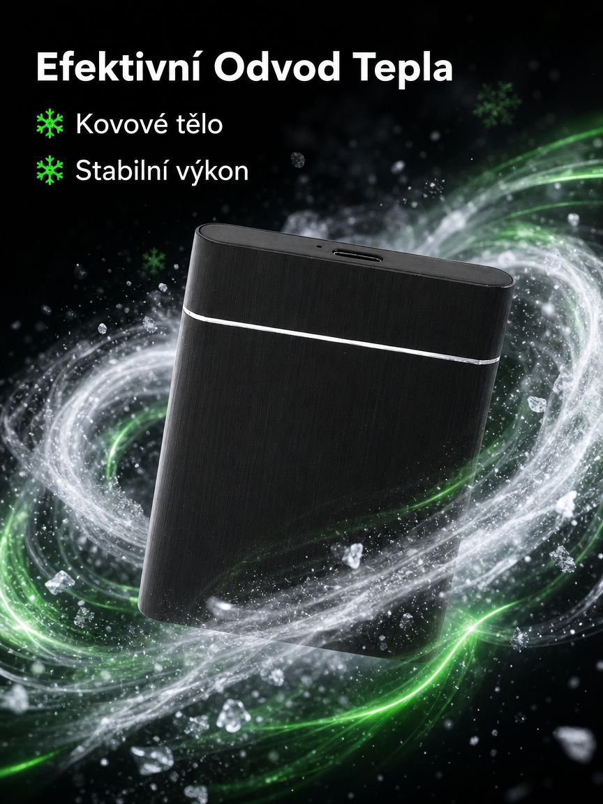 Lehký a rychlý přenosný SSD disk