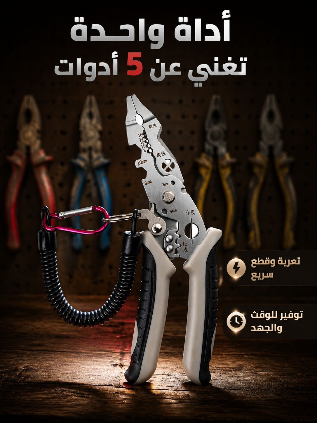 كماشة تقشير الأسلاك متعددة الوظائف