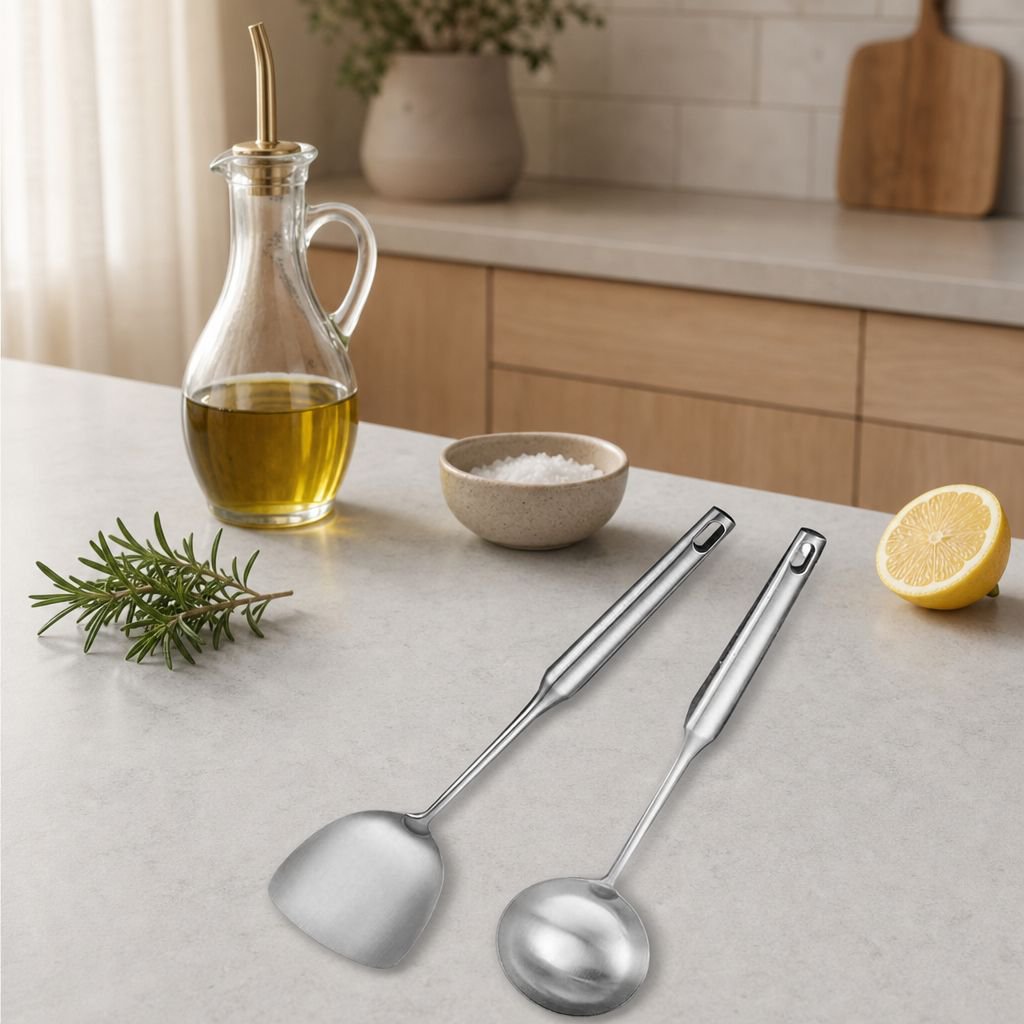 Heavy-Duty Stainless Steel Spatula for Home Kitchens