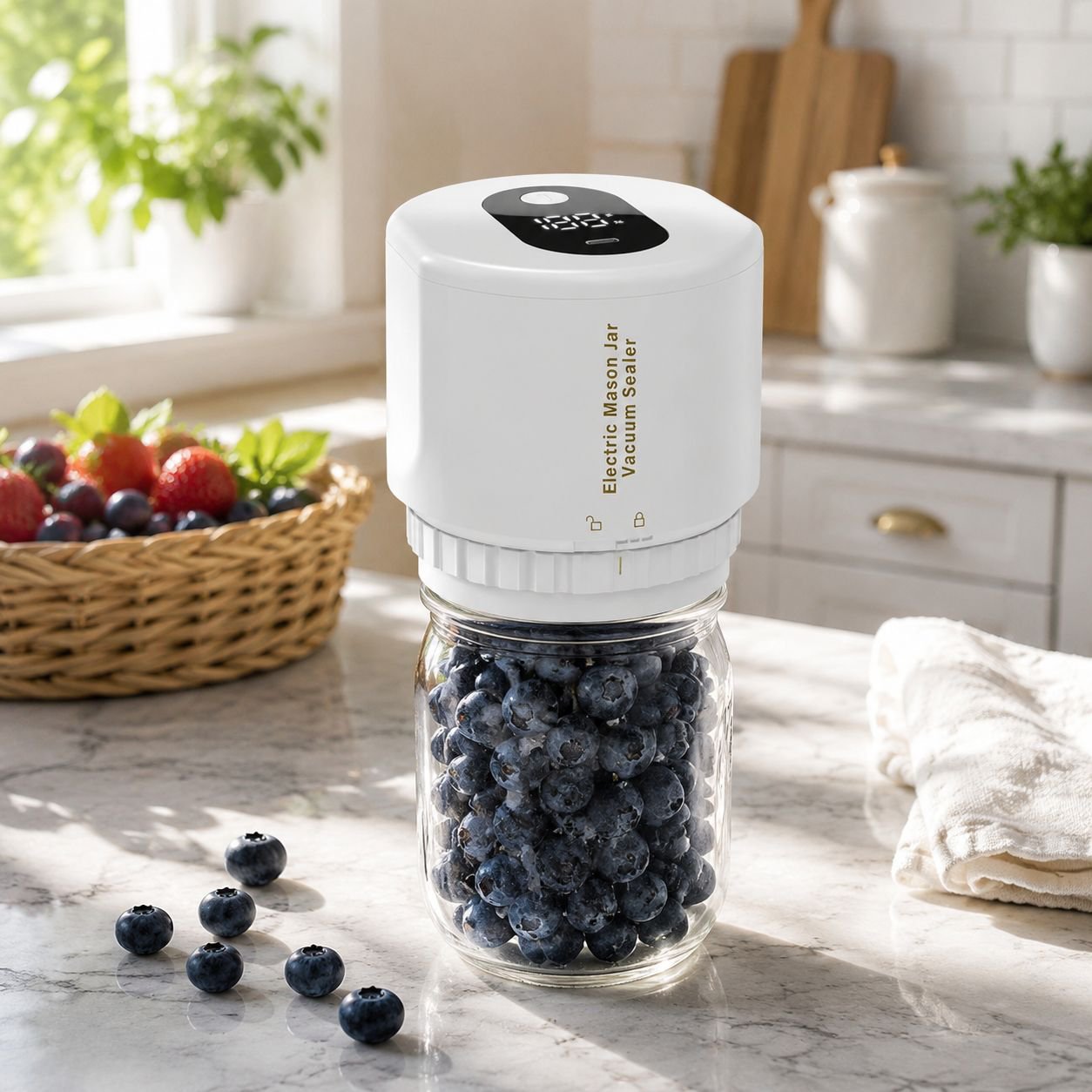 New Mason jar sealing machine, fully automatic small household food preservation machine, vacuum sea